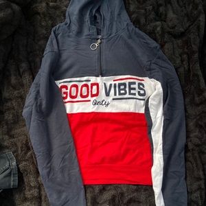 ‘Good vibes’ cropped sweatshirt